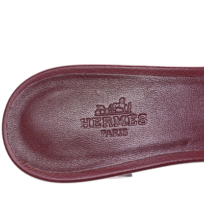 Hermes Epsom Oasis Sandals 36 Rouge H 7 of 9
