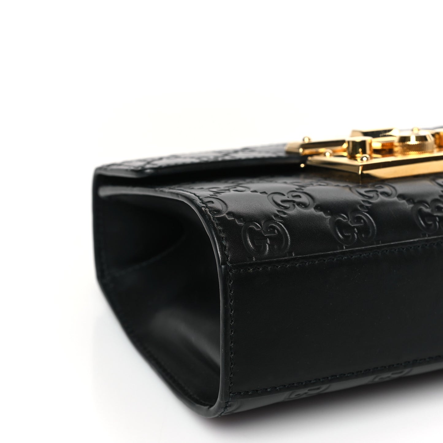 Guccissima Small Padlock Shoulder Bag Black