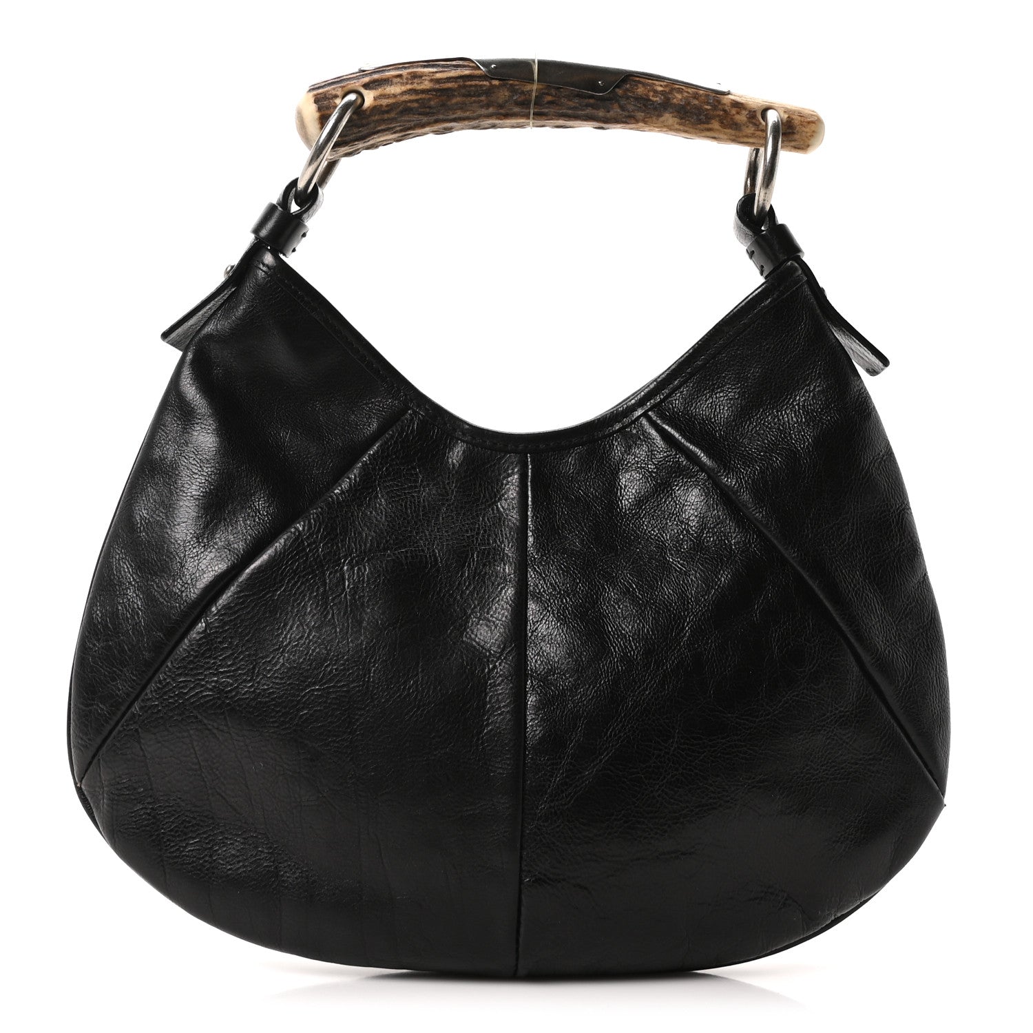 Saint Laurent Buffalo Horn Small Mombasa Hobo Black 1 of 10