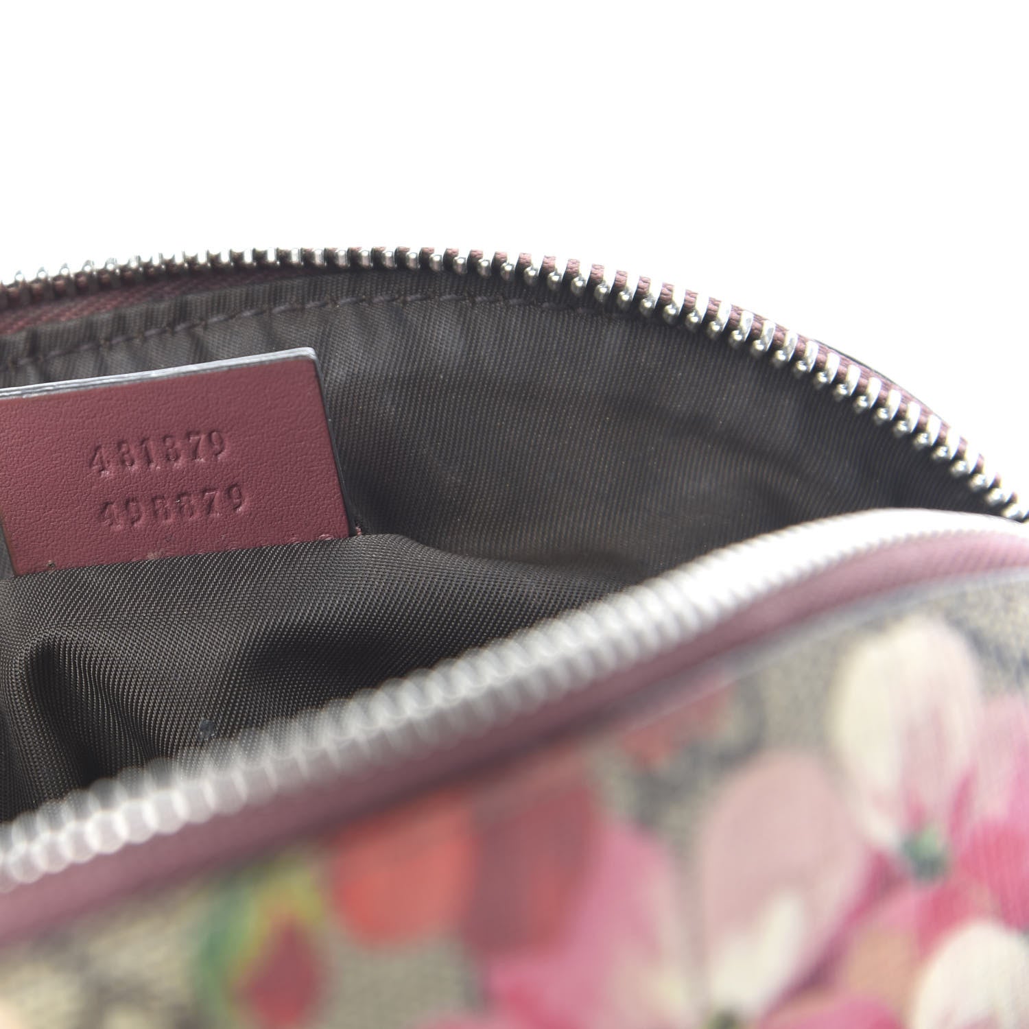 Gucci GG Supreme Monogram Blooms Large Pouch Cosmetic Case Beige Multicolor Dry Rose 9 of 12