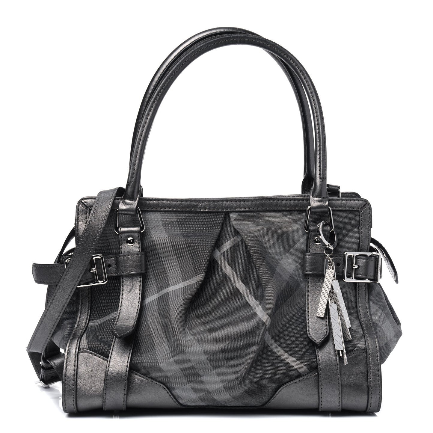Shimmer Check Pilgrim Satchel Pewter