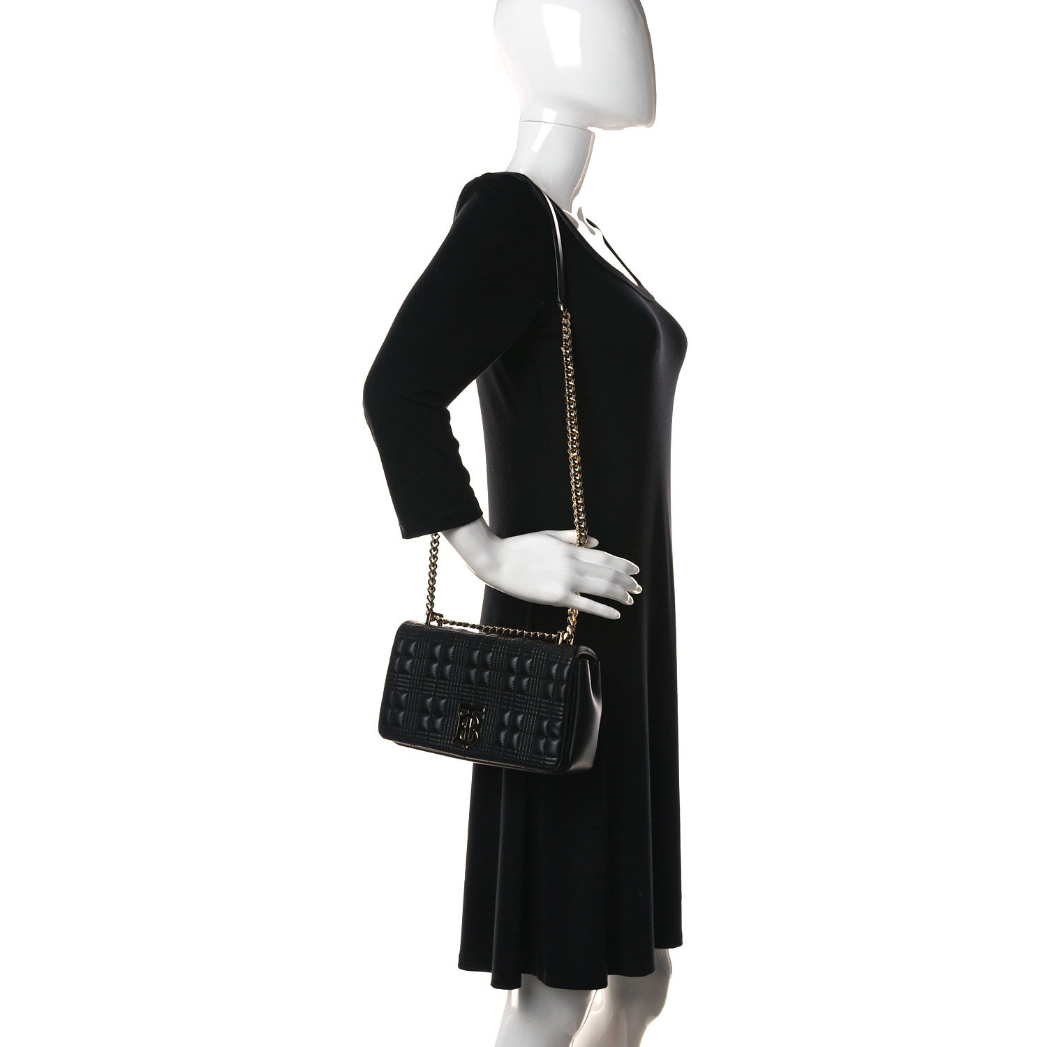 Burberry Lambskin Quilted Small Lola Bag Black 2 of 10