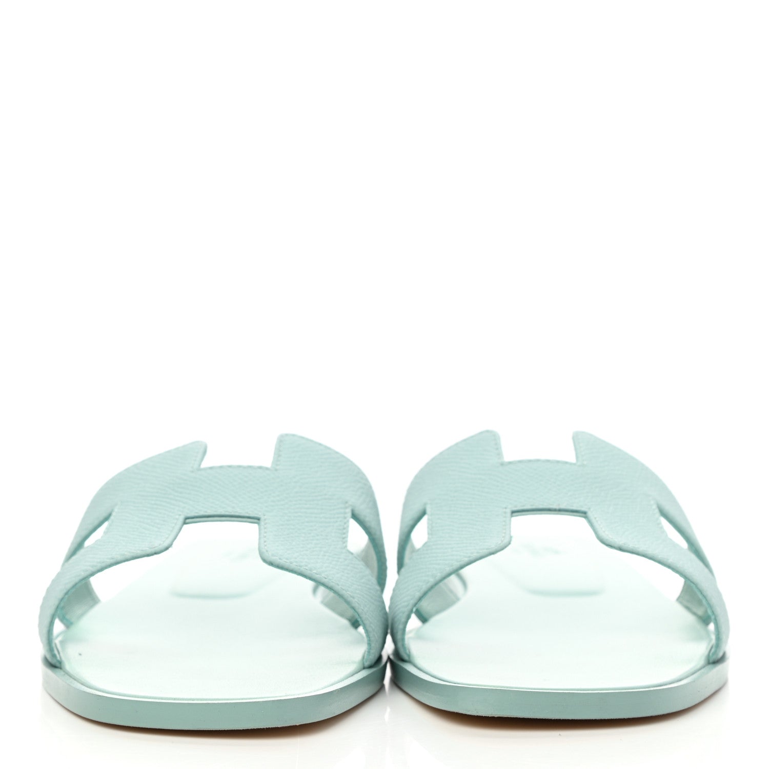 Hermes Epsom Oran Sandals 39 Vert Embrun 2 of 11