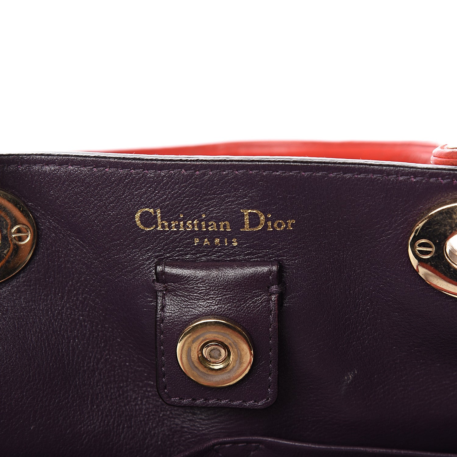 Christian Dior Bullcalf Large Diorissimo Tote True Red 6 of 15