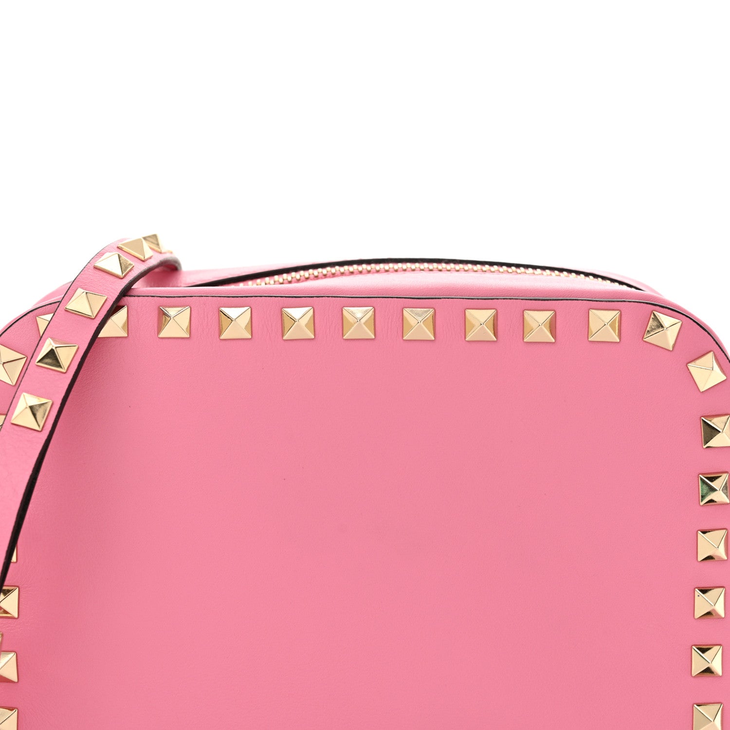 Valentino Garavani Calfskin Rockstud Camera Crossbody Bag Pink 7 of 10