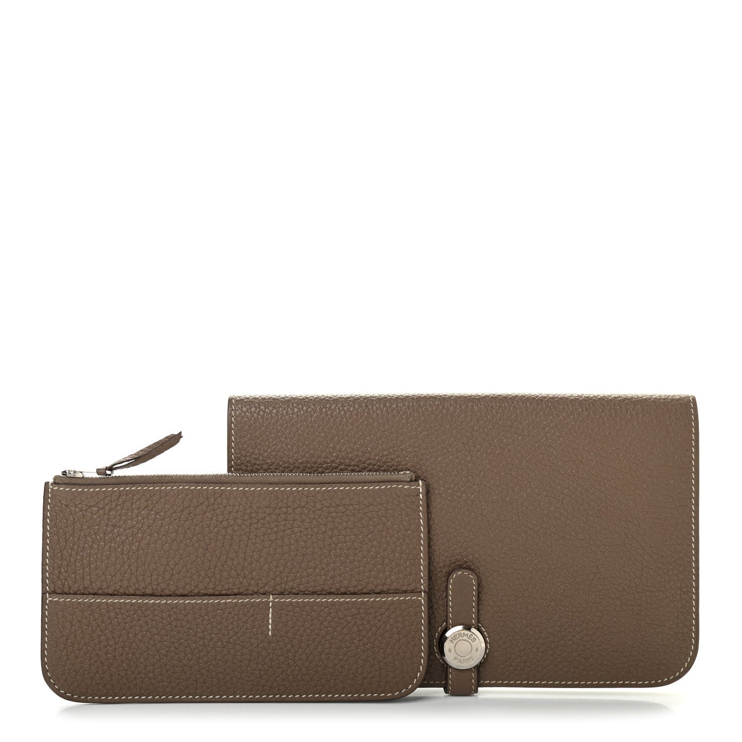 Hermes Togo Dogon Duo Wallet Etoupe 1 of 9