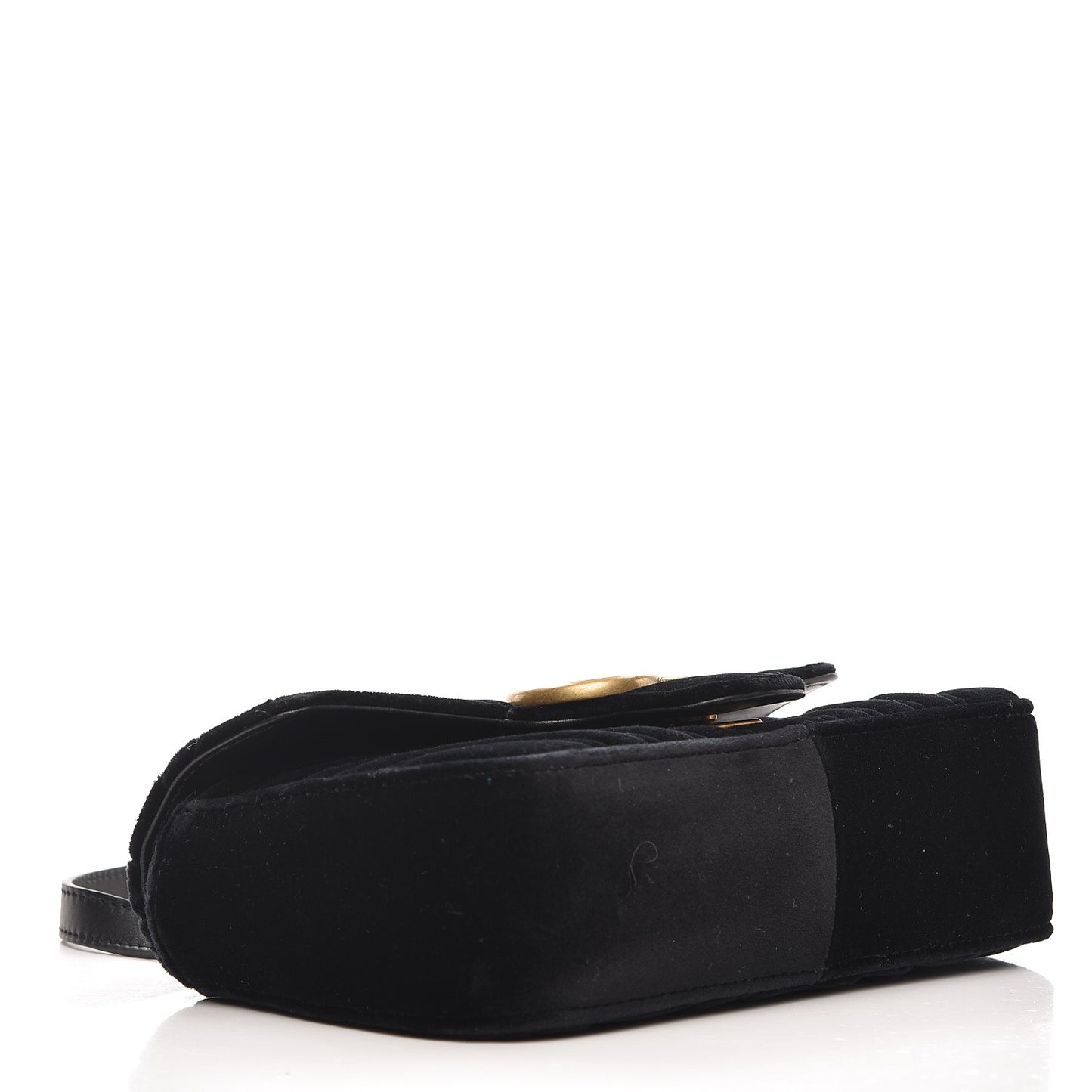Velvet Matelasse Mini GG Marmont Shoulder Bag Black