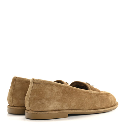 Chanel Suede Calfskin CC Loafers 38 Dark Beige 5 of 10