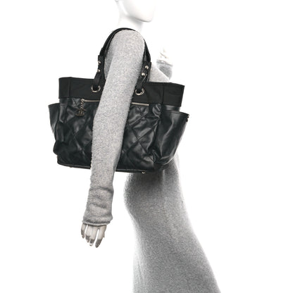 Chanel Coated Canvas Large Paris Biarritz Tote Black 2 of 11
