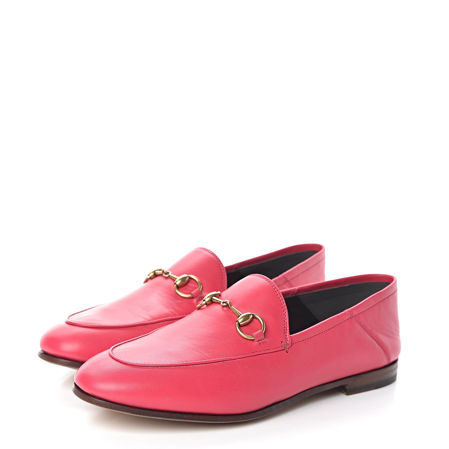 Lambskin Womens Brixton Horsebit Loafers 37 Hot Pink