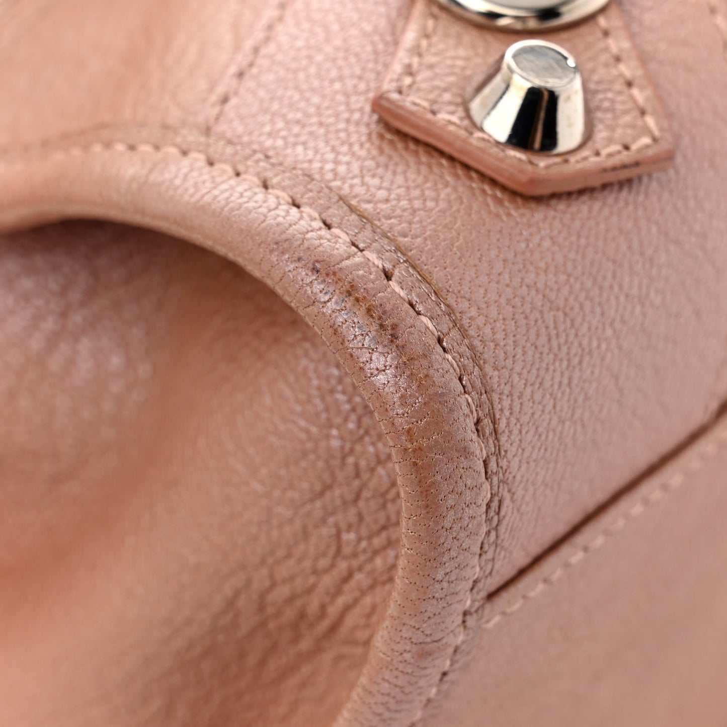 Pearlescent Goatskin Classic Palladium Hardware City Rose Rose Light