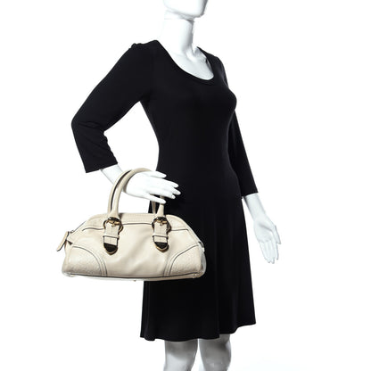 Gucci Calfskin Guccissima Signoria Bowler Bag Off White 2 of 9