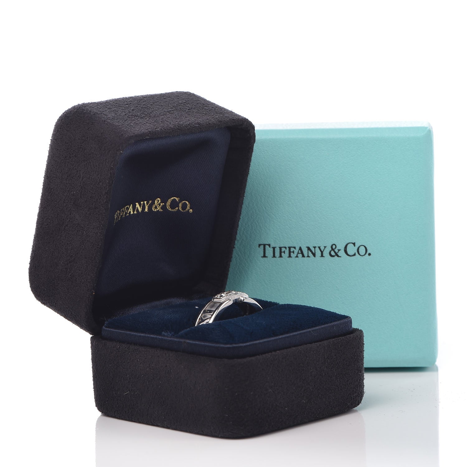 Tiffany 18K White Gold Diamond Atlas Ring 52 6 6 of 6