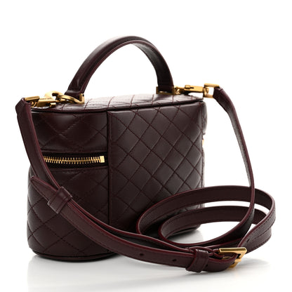 Saint Laurent Lambskin Quilted Mini Gaby Vanity Case Rouge Cabernet 3 of 8