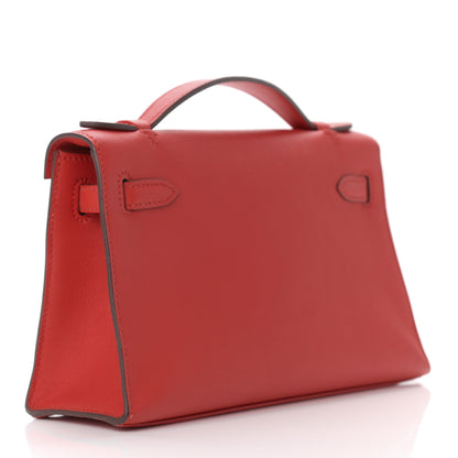 Hermes Swift Kelly Pochette Clutch Rouge Tomate 3 of 16