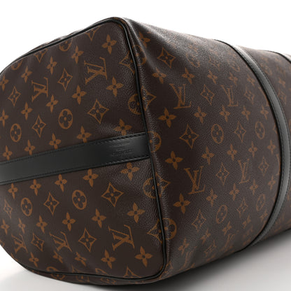 Louis Vuitton Monogram Macassar Keepall Bandouliere 55 7 of 8