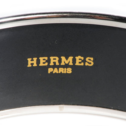 Hermes Enamel Printed Carillons D'Hiver Wide Bracelet 70 Purple 3 of 5