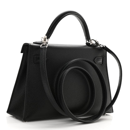 Hermes Epsom Mini Kelly Sellier 20 Black 3 of 11