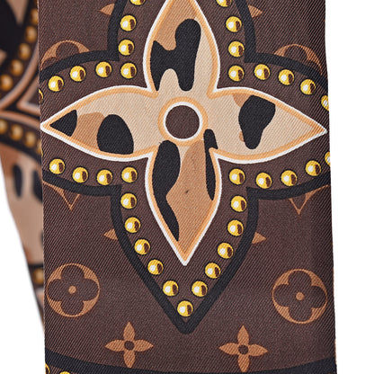 Louis Vuitton Silk Monogram LV World Bandeau Brown 4 of 4