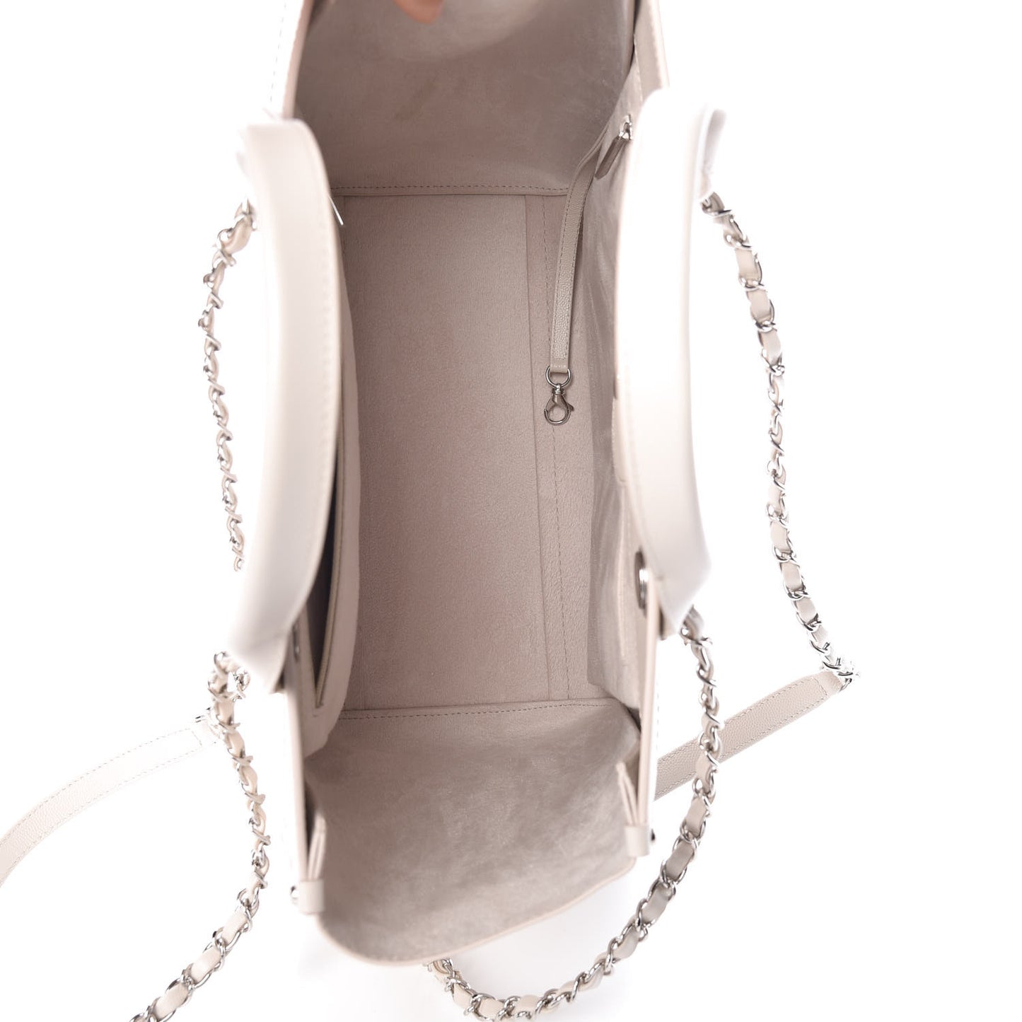 Caviar Small Studded Deauville Tote Ivory