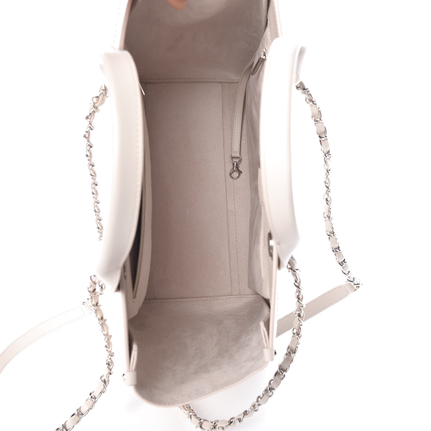 Chanel Caviar Small Studded Deauville Tote Ivory 7 of 11