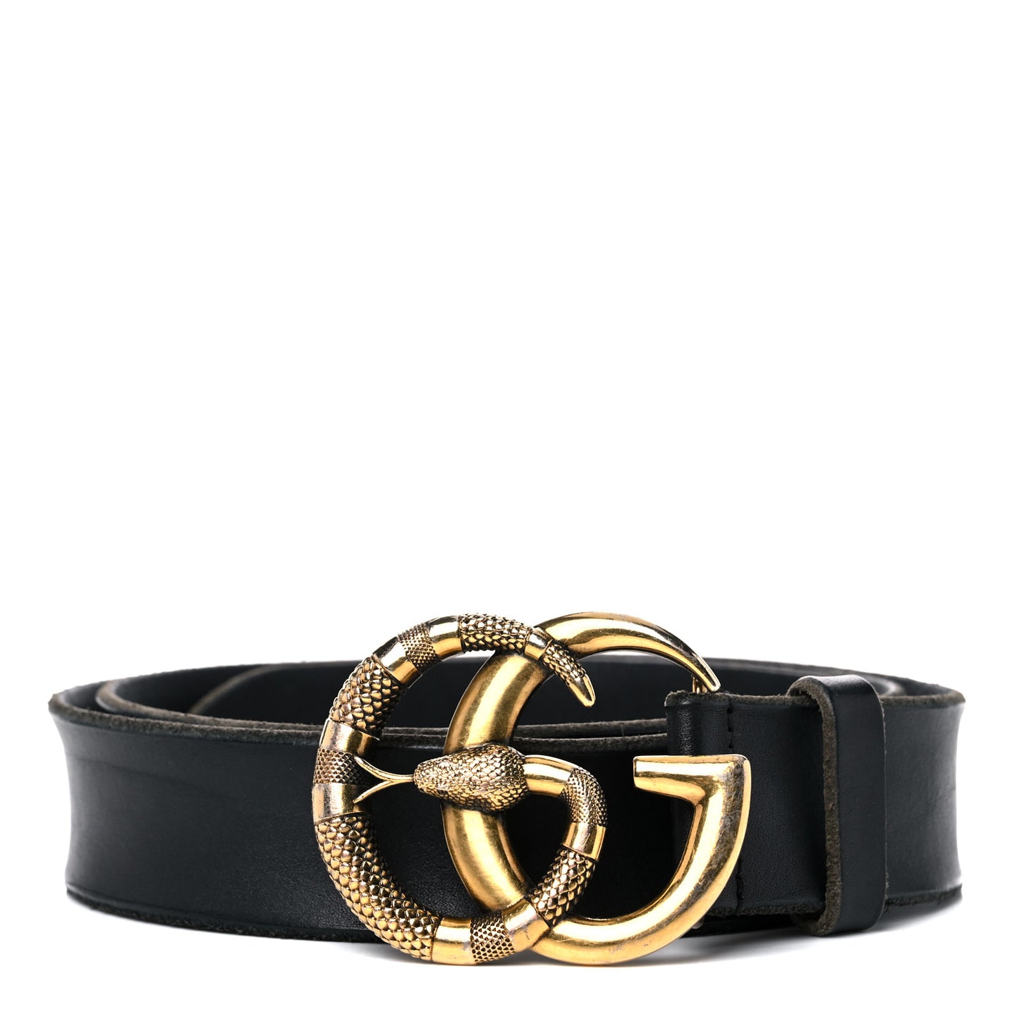 Faded Calfskin Snake Double G 40mm Belt 110 44 Black