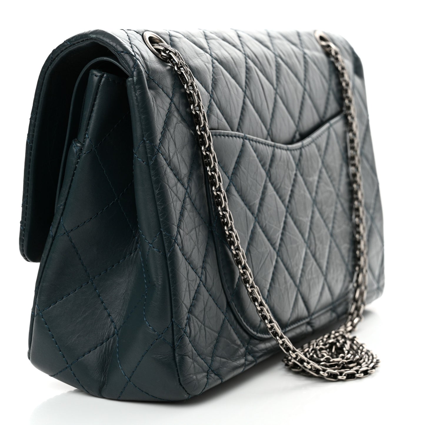 Aged Calfskin Quilted 2.55 Reissue 227 Green