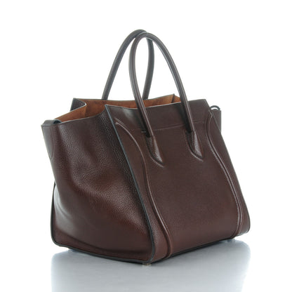 Celine Shiny Grained Calfskin Medium Phantom Luggage Brown 3 of 9