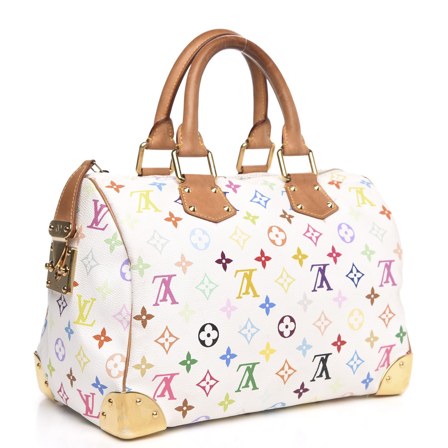 Louis Vuitton Monogram Multicolor Speedy 30 White 3 of 11
