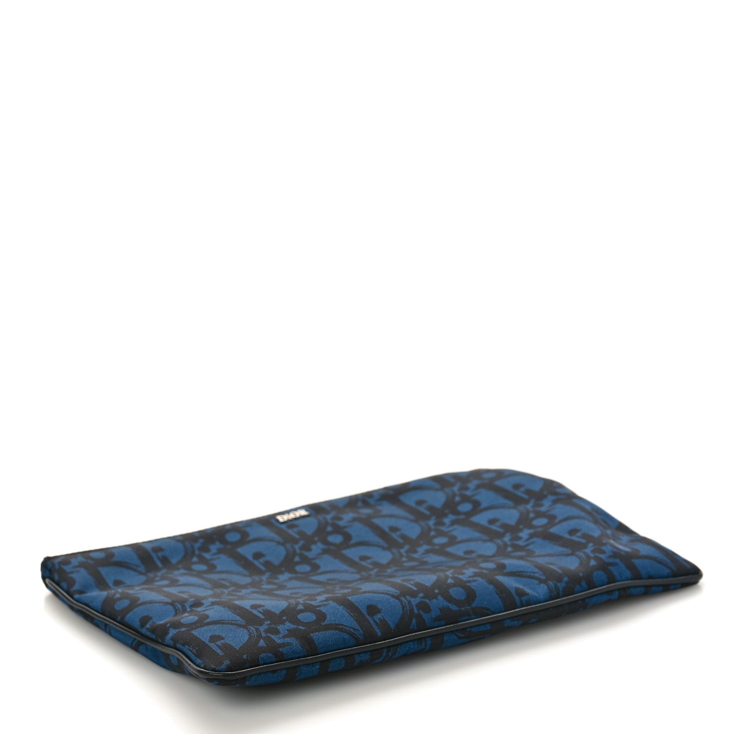 Christian Dior Nylon Printed Cosmetic Pouch Blue 4 of 8