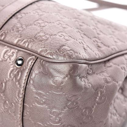 Gucci Metallic Guccissima Large GG Twins Tote Mauve 9 of 12