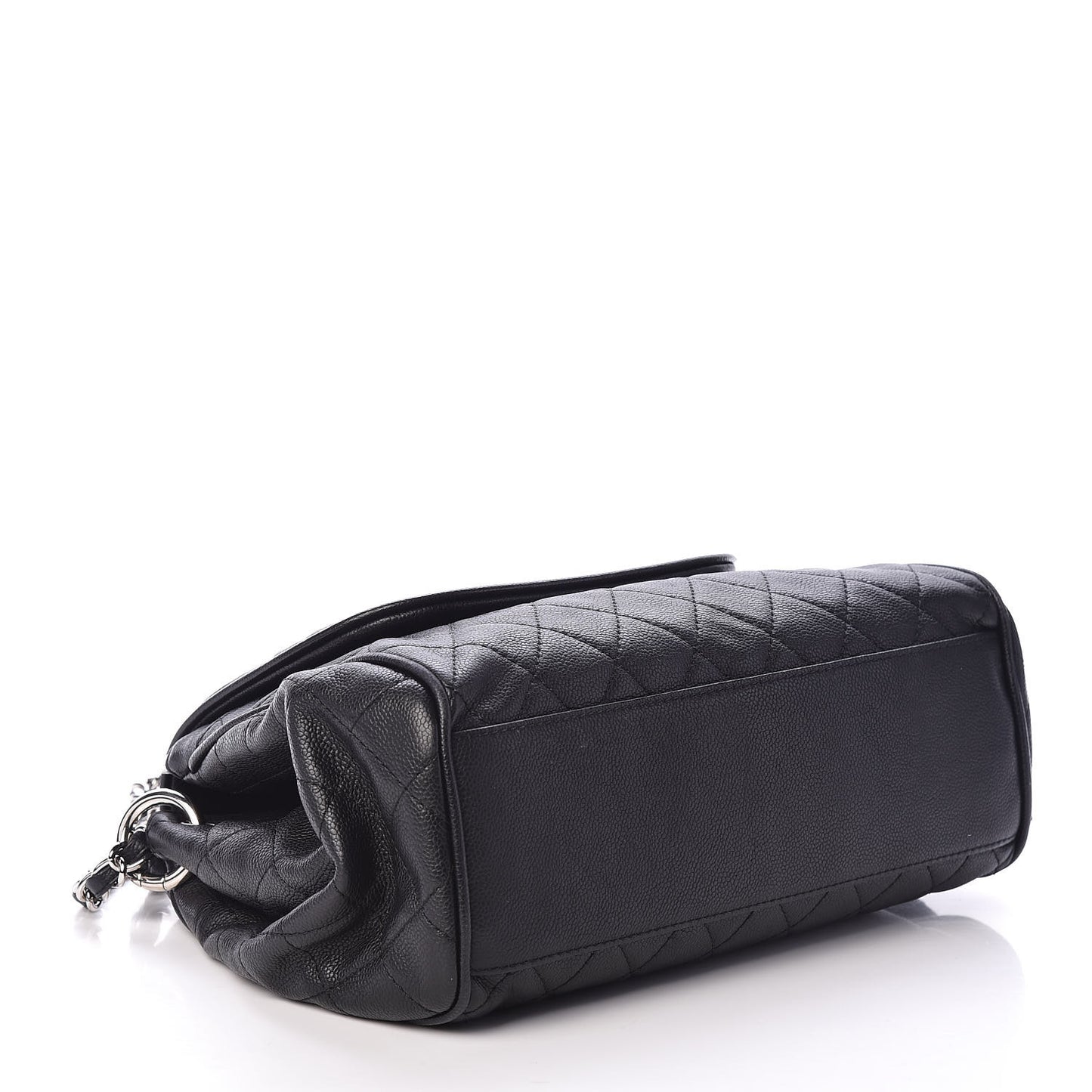 Caviar Quilted Timeless Accordion Flap Black