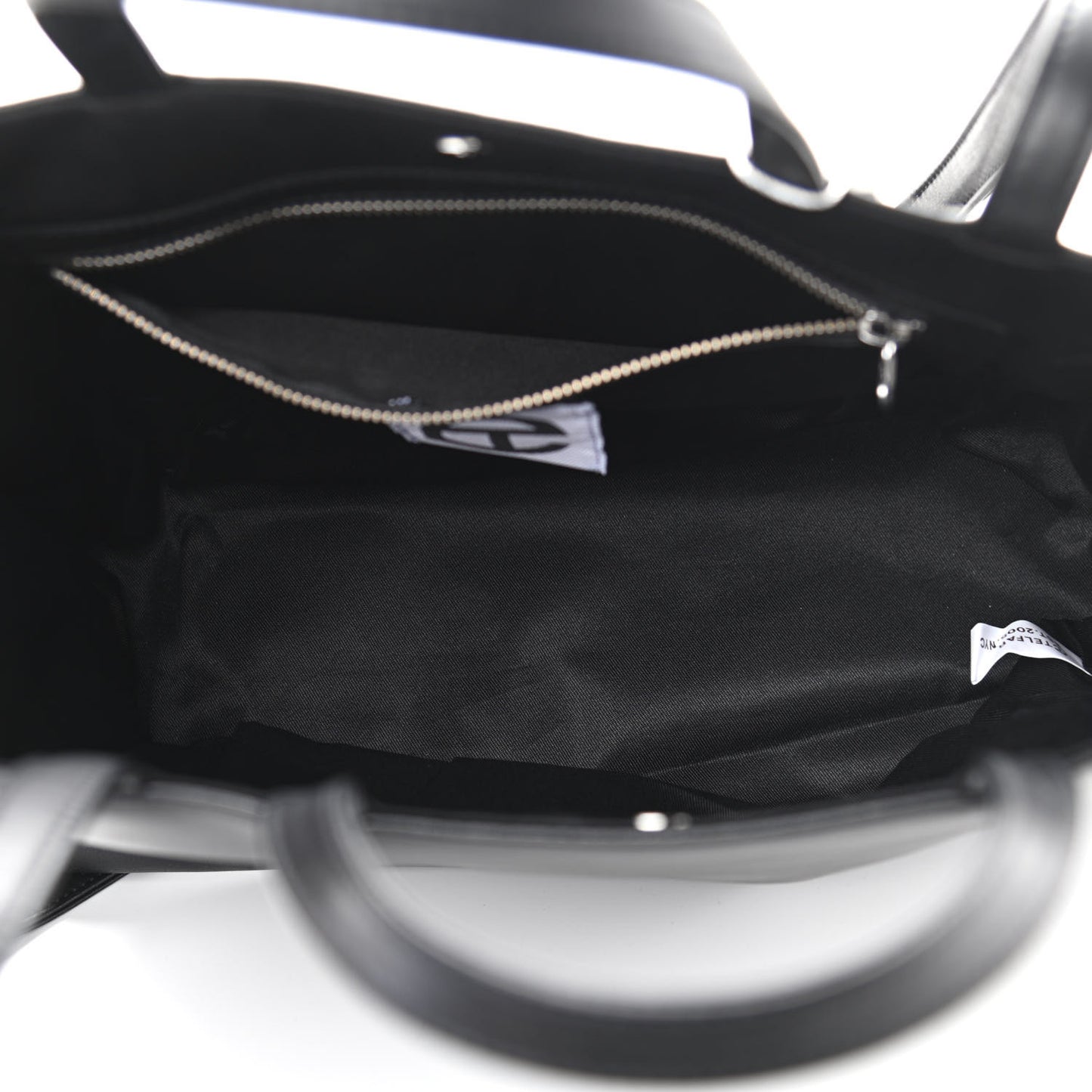 Vegan Leather Medium Shopping Bag Black