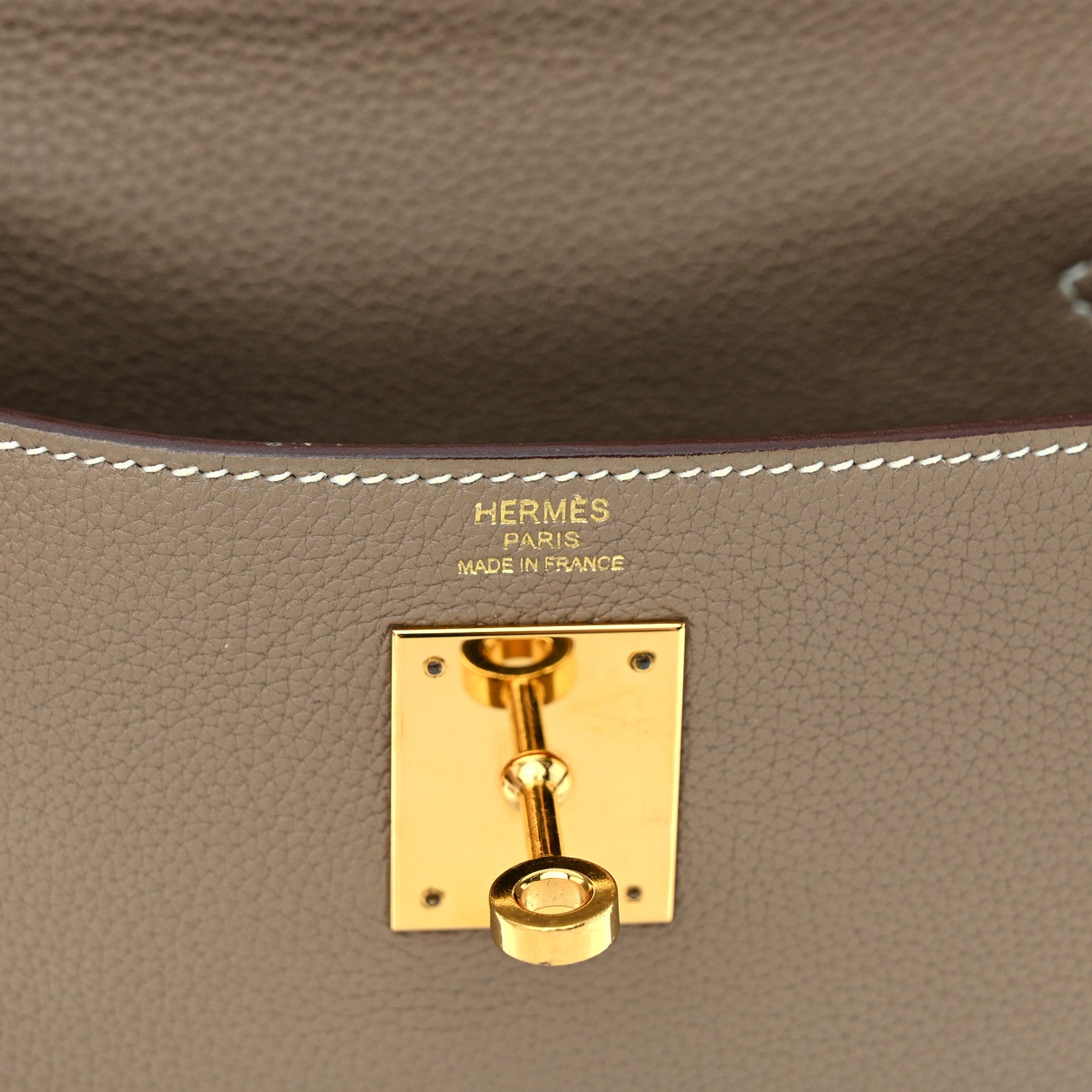 Hermes Togo Kelly Retourne 28 Etoupe 6 of 11