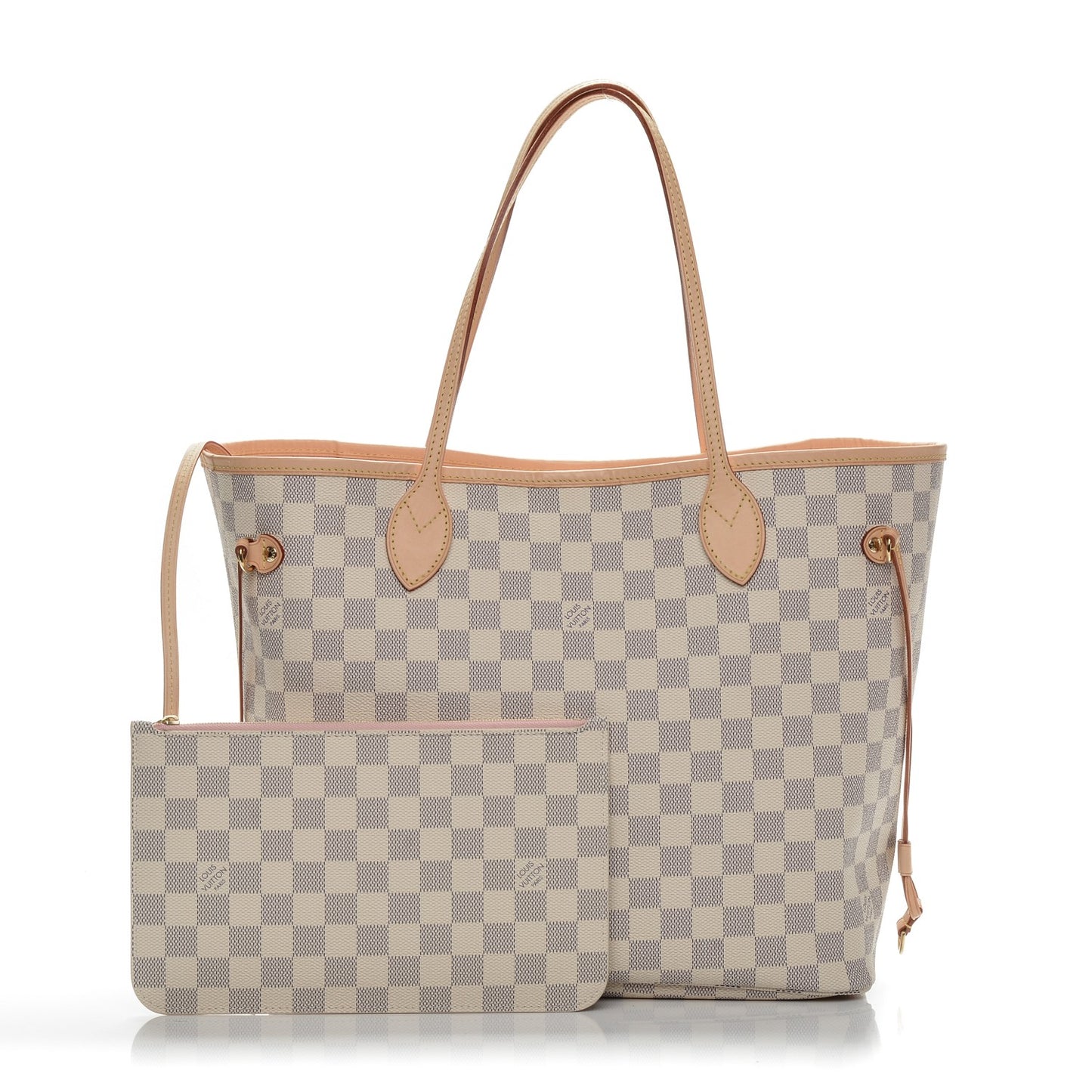 Damier Azur Neo Neverfull MM Rose Ballerine