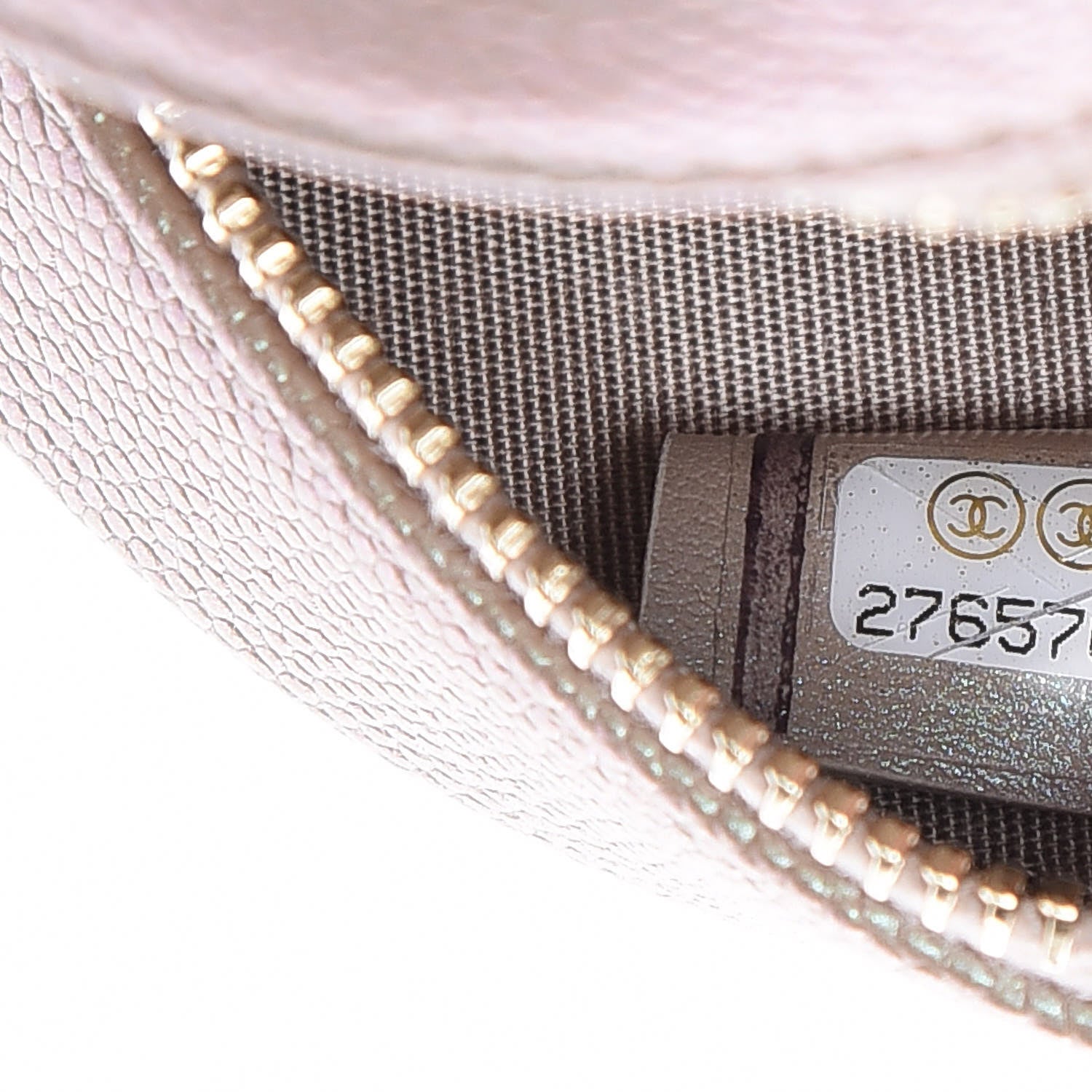 Chanel Iridescent Caviar Quilted Round Clutch With Chain Beige 7 of 8