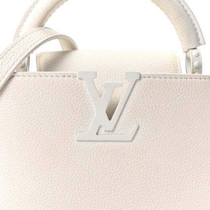 Louis Vuitton Taurillon Capucines East West Mini Optic White 6 of 8