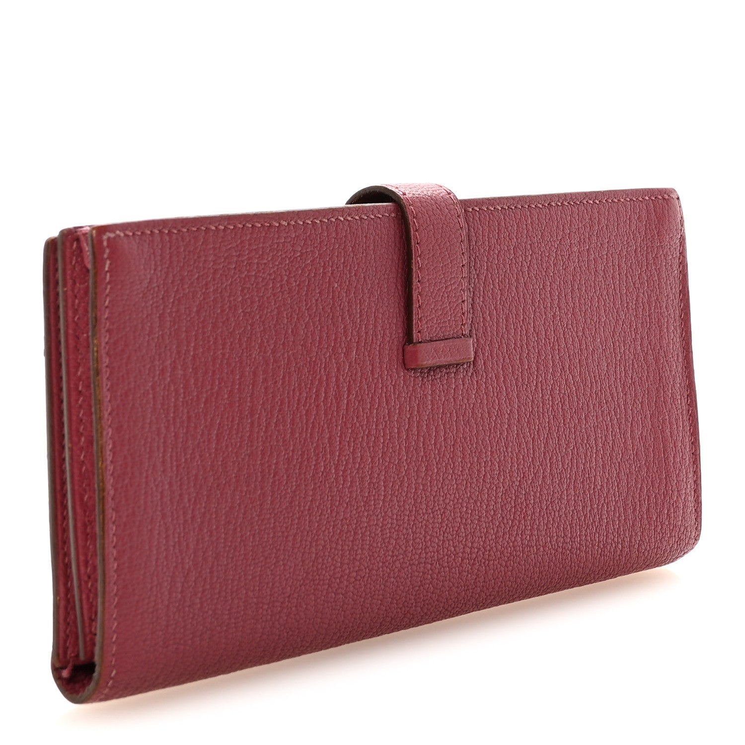 Hermes Chèvre Mysore Bearn Gusset Wallet Bois de Rose 3 of 6