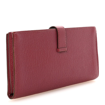 Hermes Chèvre Mysore Bearn Gusset Wallet Bois de Rose 3 of 6