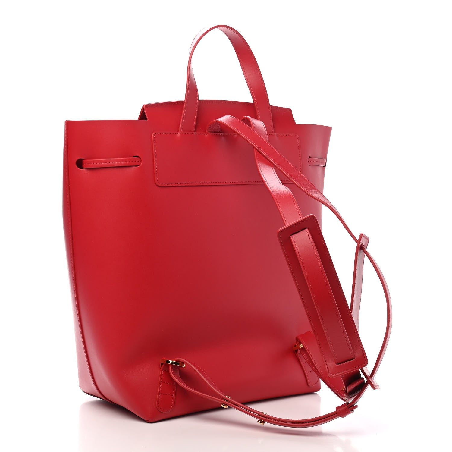 Mansur Gavriel Vegetable Tanned Calfskin Backpack Flamma 3 of 9