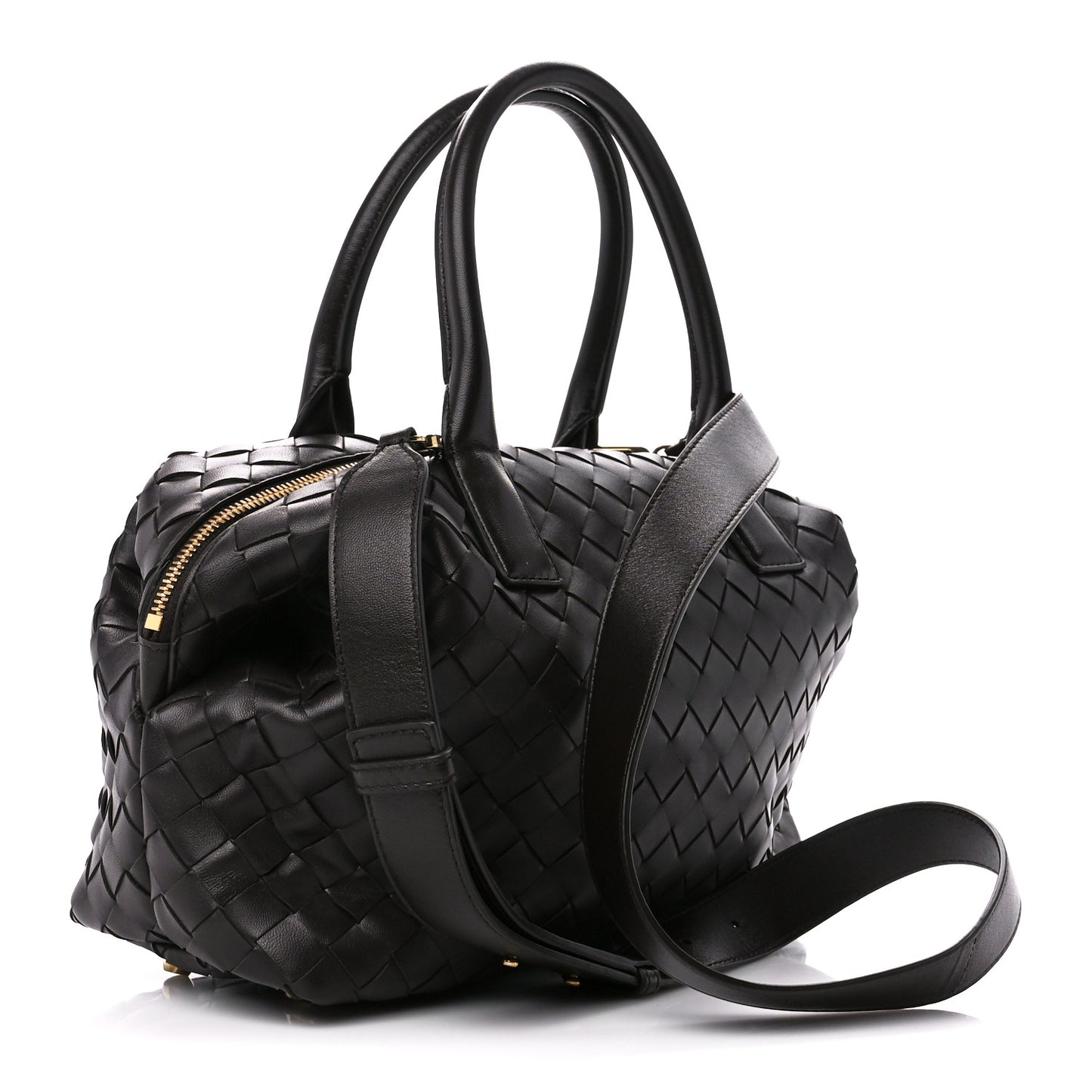 Nappa Intrecciato Bauletto Ebano