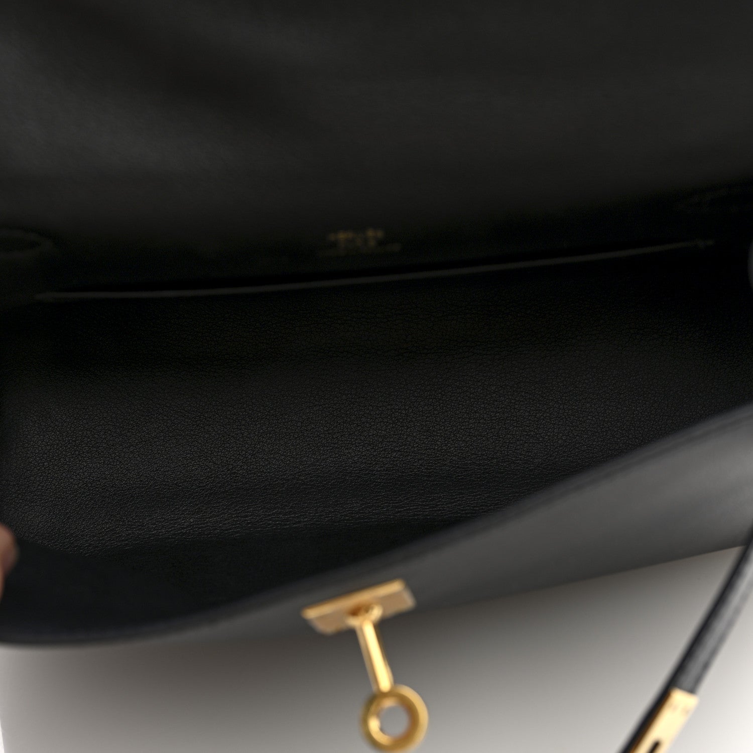 Hermes Swift Kelly Pochette Clutch Black 5 of 11