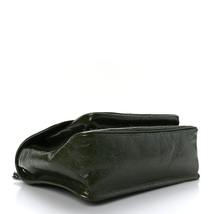 Saint Laurent Crinkled Calfskin Matelasse Monogram Medium Niki Chain Satchel Dark Pine 4 of 9