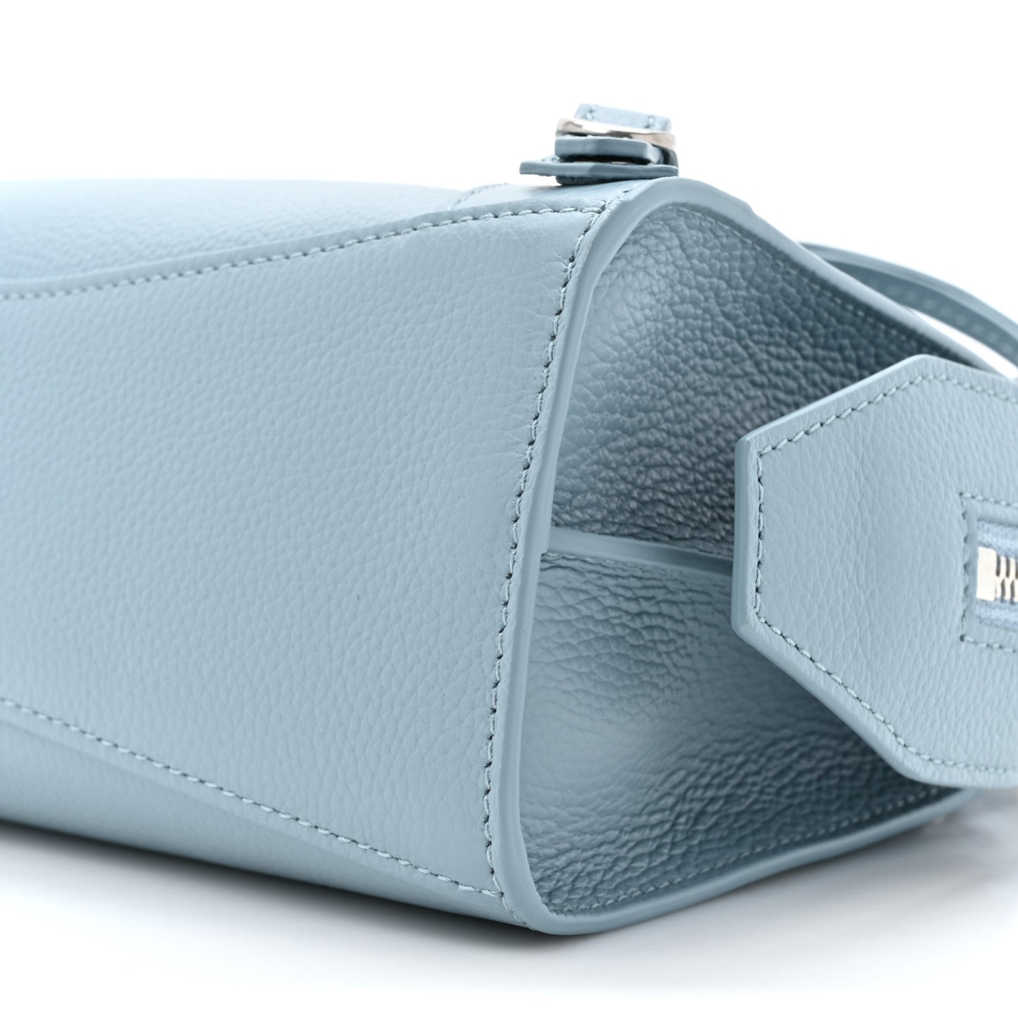 Grained Calfskin Neo Classic Silver Hardware Mini City Blue Grey