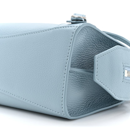 Balenciaga Grained Calfskin Neo Classic Silver Hardware Mini City Blue Grey 9 of 10
