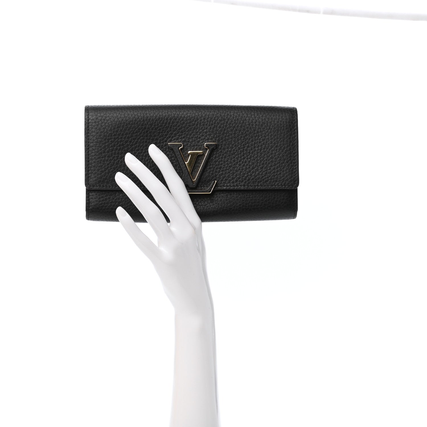 Louis Vuitton Taurillon Capucines Wallet Black 2 of 7