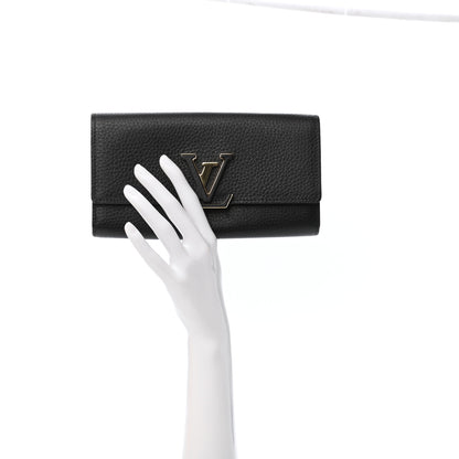 Louis Vuitton Taurillon Capucines Wallet Black 2 of 7