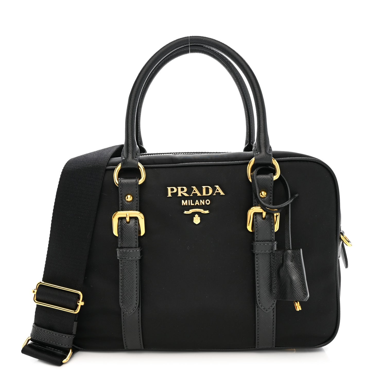 Tessuto Nylon Saffiano Bauletto Black