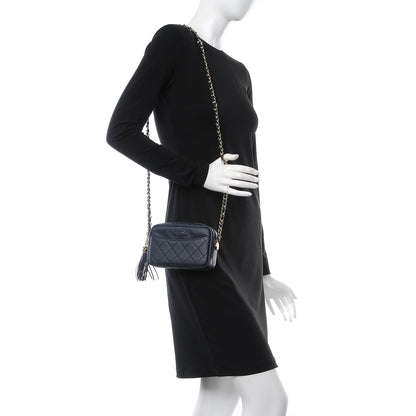 Chanel Caviar Quilted Coco Tassel Camera Case Dark Navy 2 of 8