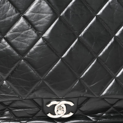 Chanel Aged Calfskin Quilted Large Express Bowling Bag Black 7 of 9
